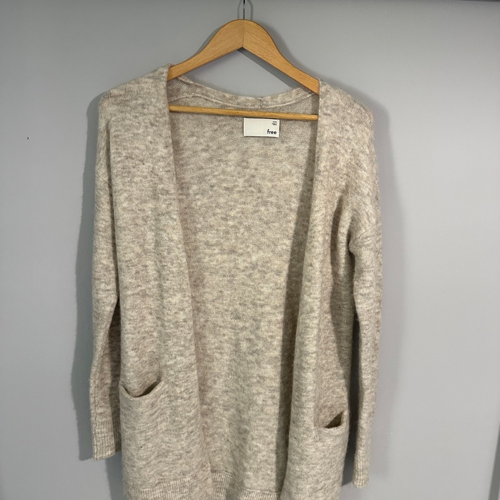 Wilfred Cream Cardigan Sweater Open Front Relaxed Fit - Picture 2 of 4